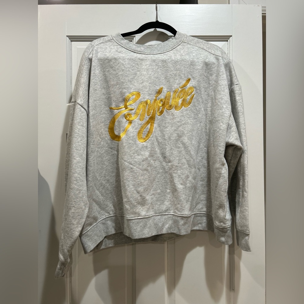 Gray and Gold Women's Sweater